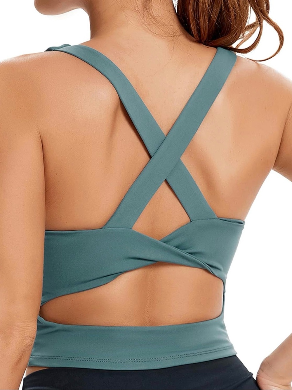 Light Blue Women's Strappy Crop Tank